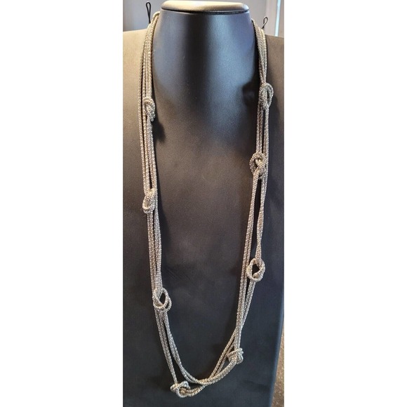 Vintage Silver Knotted Bubble Necklace - Picture 12 of 14